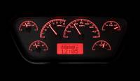 Dakota Digital VHX Gauge System Black Alloy Red | 1953-55 Ford Truck | Dakota Digital | 80028
