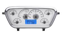 Dakota Digital VHX Gauge System Silver Alloy Blue