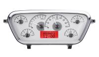 Dakota Digital VHX Gauge System Silver Alloy Red