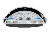 Dakota Digital VHX Gauge System Silver Alloy Blue