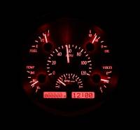 Dakota Digital VHX Gauge System Silver Alloy Red | 1961-66 Ford Truck | Dakota Digital | 80058