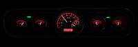 Dakota Digital VHX Gauge System Black Alloy Red | 1965-66 Ford Mustang | Dakota Digital | 80125