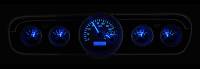 Dakota Digital VHX Gauge System Silver Alloy Blue | 1965-66 Ford Mustang | Dakota Digital | 80126
