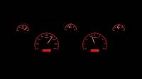 Dakota Digital VHX Gauge System Black Alloy Red | 1967-68 Ford Mustang | Dakota Digital | 80137