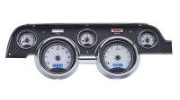 Dakota Digital VHX Gauge System Silver Alloy Blue