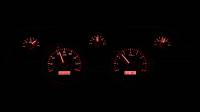 Dakota Digital VHX Gauge System Silver Alloy Red | 1967-68 Ford Mustang | Dakota Digital | 80140