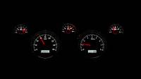 Dakota Digital VHX Gauge System Silver Alloy White | 1967-68 Ford Mustang | Dakota Digital | 80141