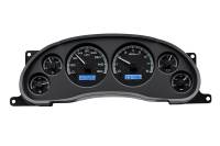 Dakota Digital VHX Gauge System Black Alloy Blue