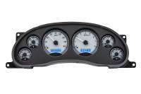 Dakota Digital VHX Gauge System Silver Alloy Blue