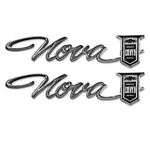 Classic Nova & Chevy II Parts - Emblems - Quarter Panel Emblems