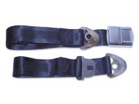 Seat Parts - Factory Type Seat Belts - OER (Original Equipment Reproduction) - Rear Seat Belt Black