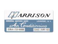 Decals & Stickers - AC System Decals - Jim Osborn Reproductions - Harrison Evaporator Box Decal