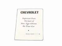 Classic Impala, Belair, & Biscayne Parts - Jim Osborn Reproductions - Chrome Car Instruction Folder