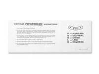Decals & Stickers - Interior Decals - Jim Osborn Reproductions - PowergLide Transmission Sunvisor Sleeve