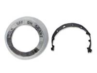 Dash Parts - Ignition Switch Parts - DKM Manufacturing - Ignition Chrome Indicator Bezel
