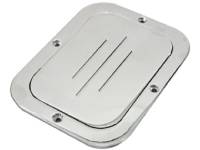 Fuel System Parts - Gas Tank Conversions - Classic Performance Products - Rectangular Polished Fuel Door