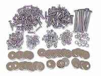 Bed Wood Parts - Bed Bolt Kits - Counterpart Automotive - Polished Stainless Steel Bed Bolt Kit for Wood Floors