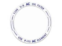Oil Filter Lid Decal